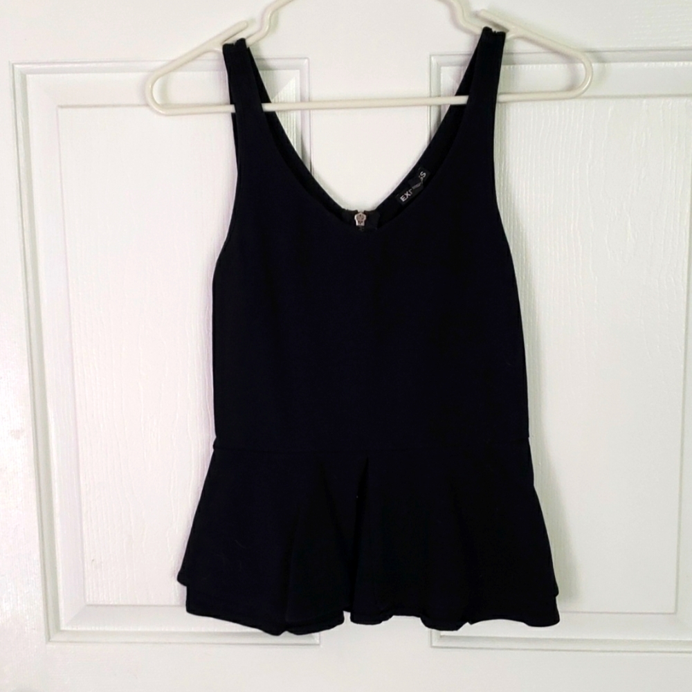 Express black peplum tank,  size small